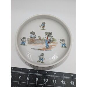 ABC Feeding Dish Jumbo Playing Tennis Elephant Alphabet Gold Trim 129 Germany